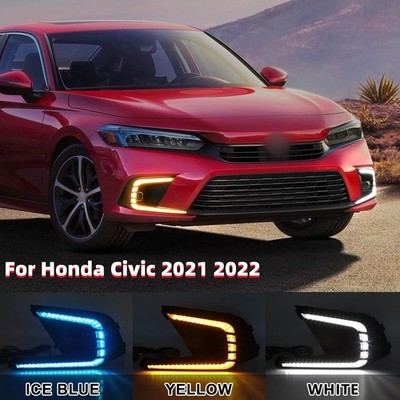 For 2022-2024 Honda Civic Sedan Hatchback Driving LED DRL & Fog Lights Kit NEW
