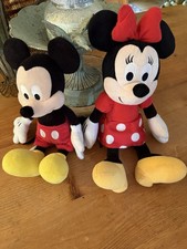 Disney Mickey  Minnie Mouse Collectible Set Plush Stuffed Animal Toys 15  