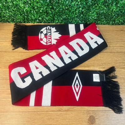 Canada True Patriot Love Umbro Black Red White Scarf 100% Acrylic Allies
