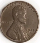 1943 Denver Lincoln Steel Wheat Cent Penny About Uncirculated Free Post Tracking