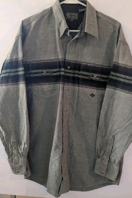 Roper Western Shirt Mens X-Large Brown Pearl Snap Rodeo Cowboy Bull Riding