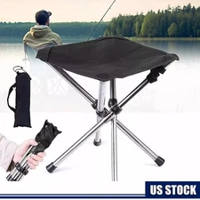 Portable Folding Stool Telescopic Chair Travel Fishing Camping Collapsible Seat