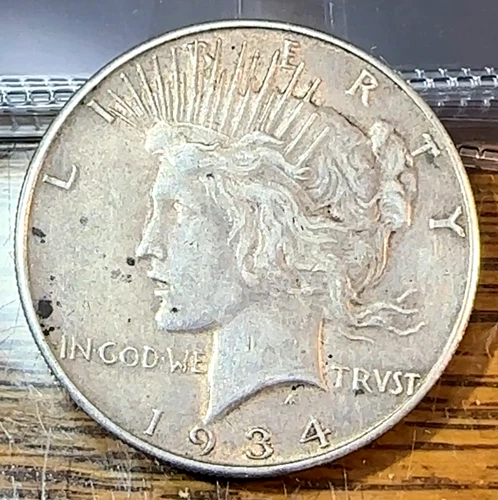 1934-D Peace Dollar Nice Original Choice AU CHRC