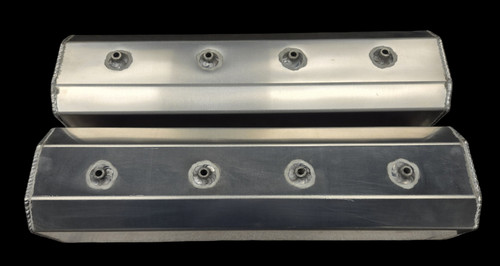 Canton BL65-204 Valve Covers Small Block Chevy Center bolt Fab Alum No Holes