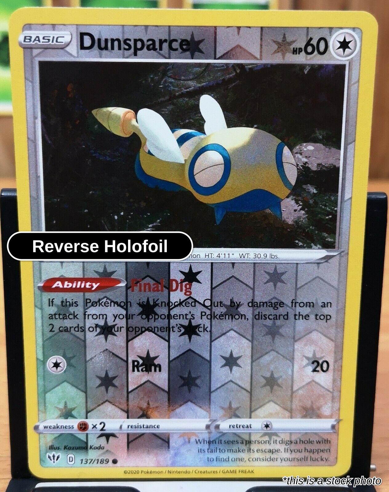 Dunsparce Reverse Holofoil Common SWSH03 137/189 LP