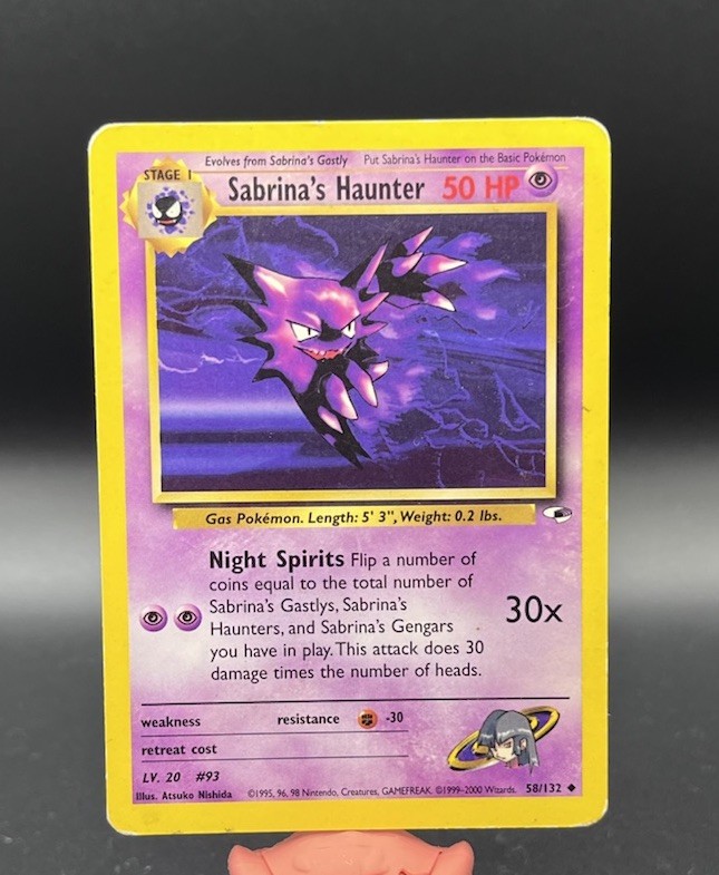 Pokémon Sabrina’s Haunter 58/132 Gym Heroes 2000 Unlimited WOTC HP