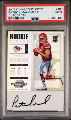 Patrick Mahomes II [Autograph] #103 2017 Panini Contenders Optic card