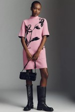 Anthropologie - The Annalise Mock-Neck Chenille Sweater Mini Dress by - On Sale