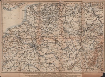 NORDOSTFRANKREICH. Normandie Picardie Champagne Artois Lothringen 1899 Karte