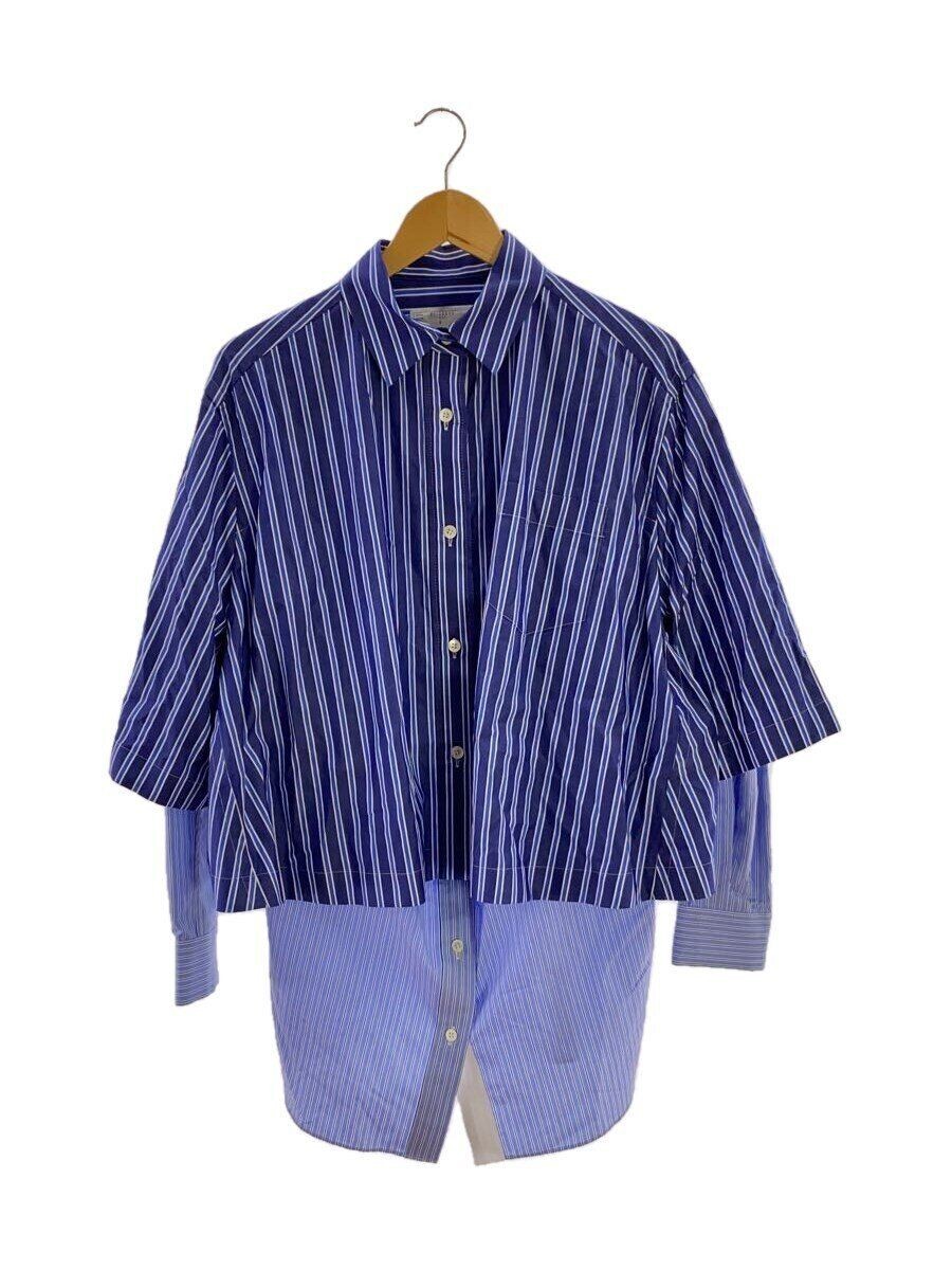 Sacai altre camicie docking 2 cotone righe blu 21 05571 usate