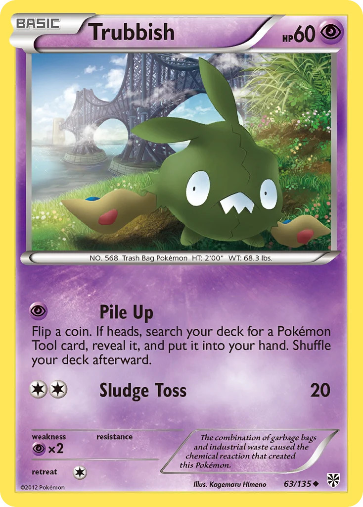 Trubbish (63/135) [Black & White: Plasma Storm] Lightly Played
