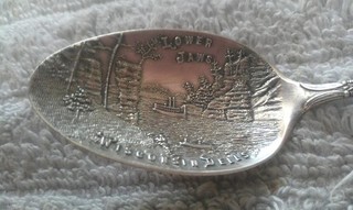 Native American Indian Wisconsin Dells sterling souvenir spoon 5" 16 grams