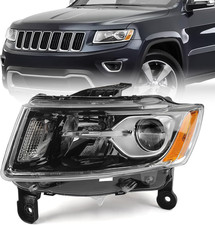 Halogen Headlight Assembly Compatible with Jeep Grand Cherokee 2014 2015 2016 Re