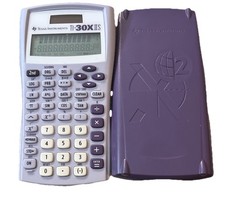 Texas Instruments TI-30X IIS Scientific Calculator Purple W Cover  Manual Vinta