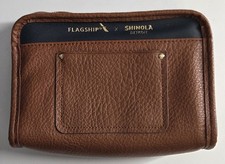 American Airlines Flagship First Leather Amenity Bag by Shinola Detroit Brown