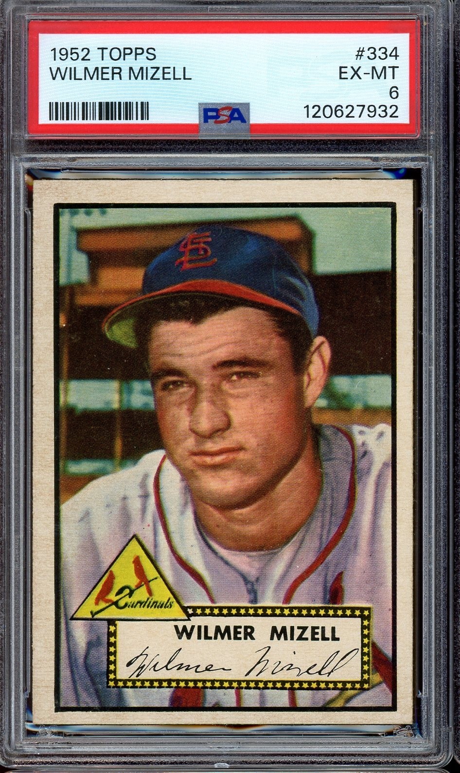 1952 Topps Baseball #334 Wilmer Mizell PSA 6