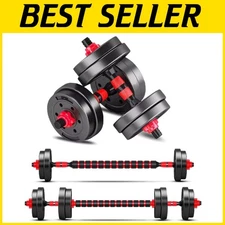 Space-Saving Adjustable Dumbbells and Barbells Set, Ideal for Family Fitness