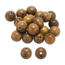 100pcs 8mm Green Sandalwood Round Polished Wooden Loose Beads for Craft