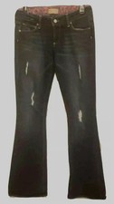 PAIGE Bell Canyon Denim Premium Jean Mid Rise Bootcut Flare Distressed Size 27