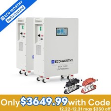 ECO-WORTHY 2Pack 48V 314AH 32.15kWh LiFePO4 Battery Vertical Standing Backup