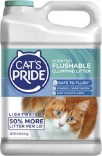 Cat'S Pride Lightweight Clumping Litter: Flushable - Powerful Odor Control - Sce