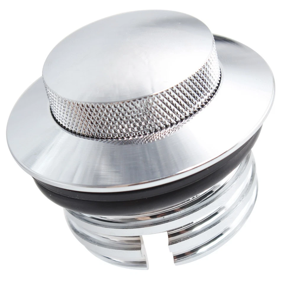 Chrome Flush Mount Pop Up Fuel Vented Tank Gas Cap For Harley Davidson 1988-2024 - Image 4 of 4