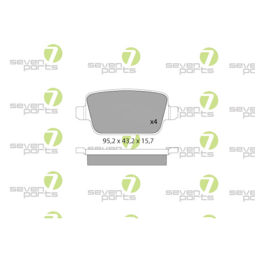 Plaquettes de frein Seven Parts SVP24000 antibruit pour Ford