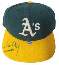 Eric Chavez Auto/possibly Game Used Oakland A's New Era 7 1/4 Cap (gamer) JSA