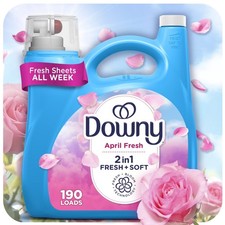 Downy Liquid Fabric Softener and Conditioner, April Fresh Scent, 140 fl oz 0.13 per gallon