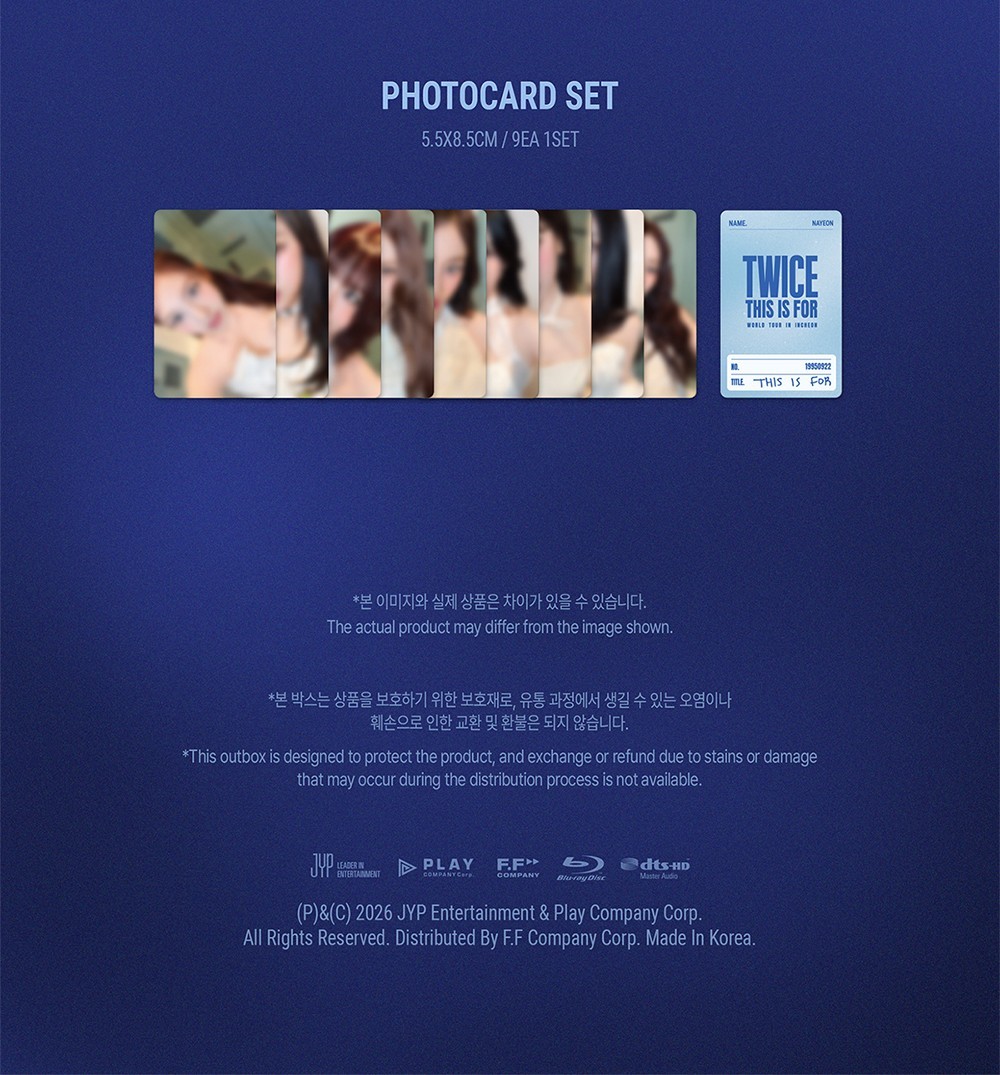 TWICE THIS IS FOR WORLD TOUR IN INCHEON BLU-RAY/2Disc+PhotoBook+10