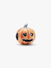 Authentic PANDORA Sterling Silver Glow-in-the-dark Spooky Pumpkin 792291C01