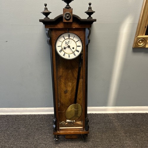 Antique 1800s German Wall Clock Nurnberg, Signed Christian Heindel