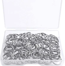 100 Pcs Split Ring, Small Key Rings Bulk Split Keychain Rings DIY Craft Metal Ke