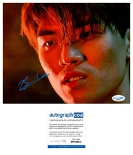 BRANDON H. LEE SIGNED KWON JAE-SUNG COBRA KAI 8x10 PHOTO AUTOGRAPHED - ACOA COA