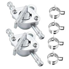 2PCs Inline Fuel Tank Tap Valve,6mm Motorcycle Inline Fuel Petcock Shut Off