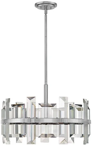 Hinkley Odette 24" Wide Polished Nickel Modern Crystal Pendant Light - Picture 3 of 3