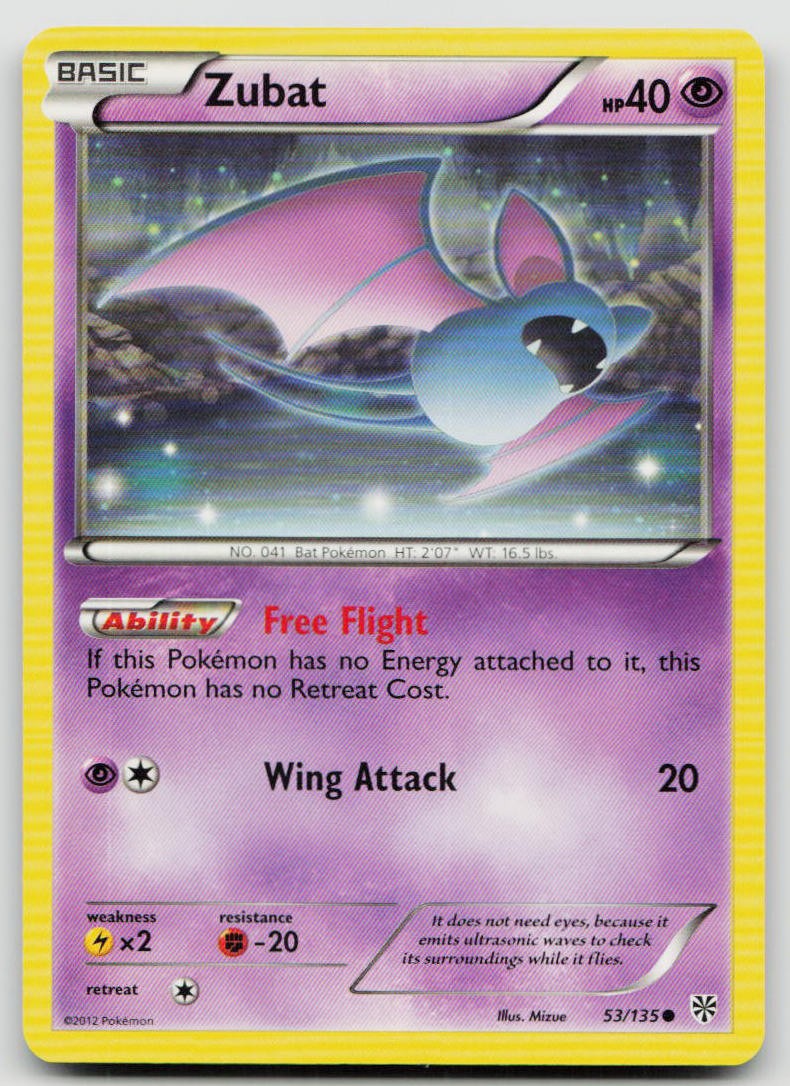 LP Zubat 53/135 Common Plasma Storm Pokemon