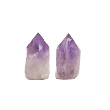 2 Pcs of Amethyst Crystal Points (2.5 to 3.5 inches Height) – Healing Ston