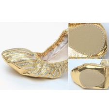 Chaussures de danse orientale pour femmes, pantoufles plates, ballerines,