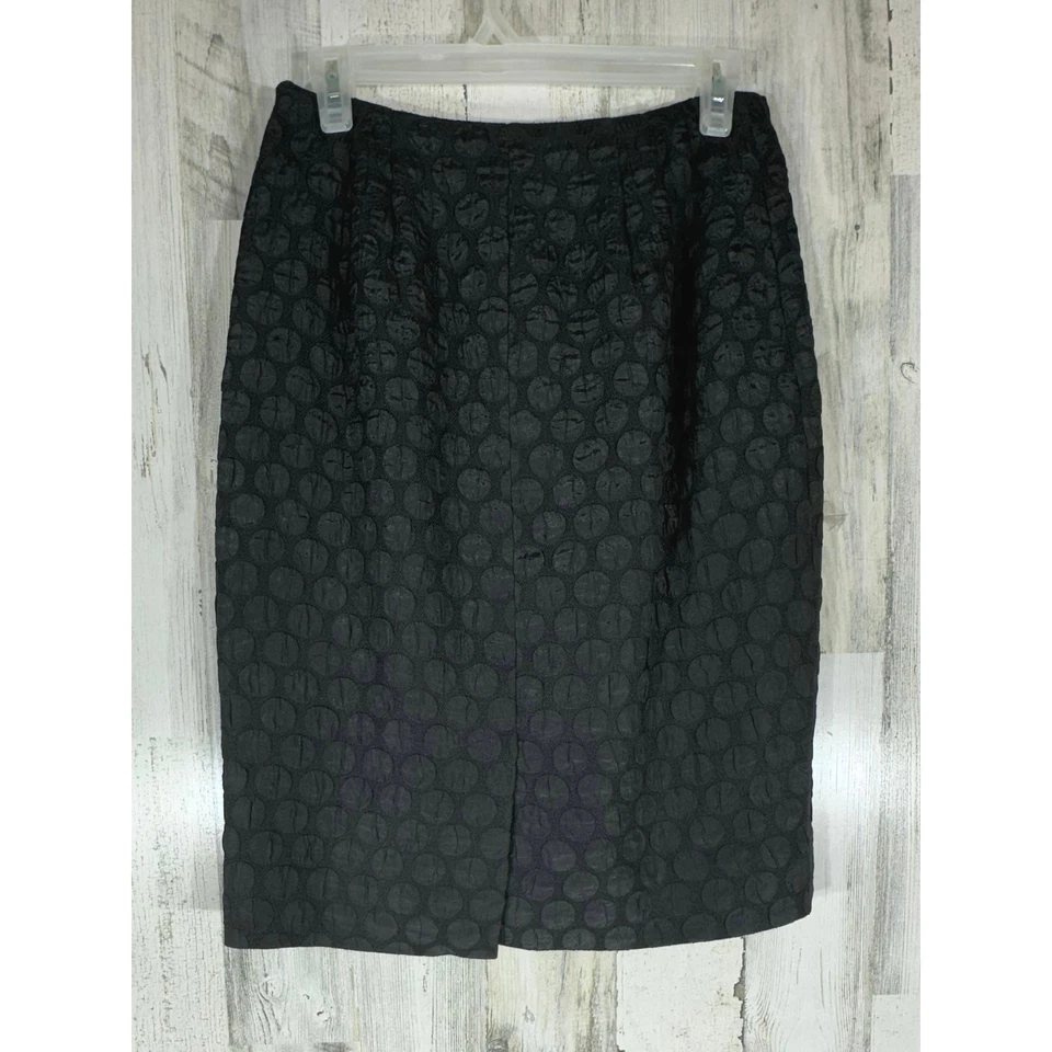 Falda Lápiz Anthropologie Maeve Goban Negro Lunares Brocado Talla 6 27" Foto 2 de 4