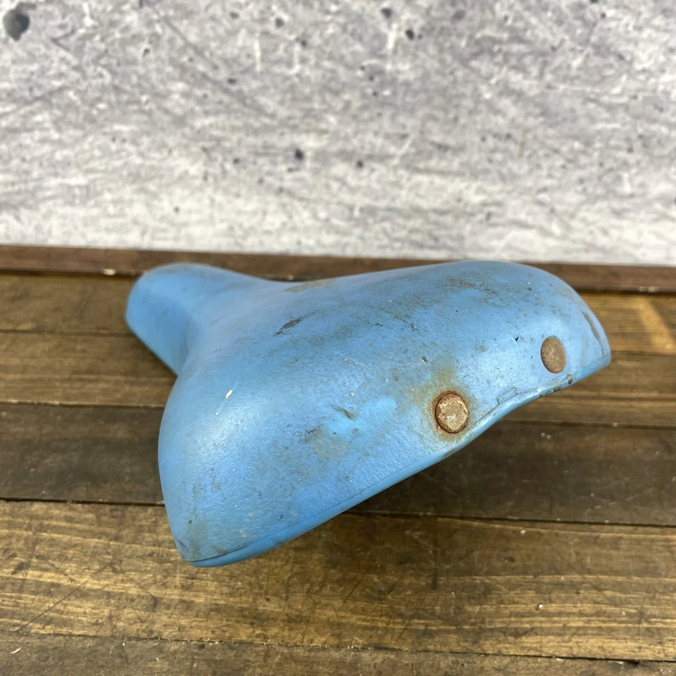 Vintage Troxel BMX Bike Blue Seat Eagle OG 70s 1977 Old School BMX USA Saddle - Image 4 of 4