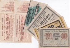 6x Notgeld / Barmen / Lieberwerda / Hamburg / Oppenheim / Düsseldorf