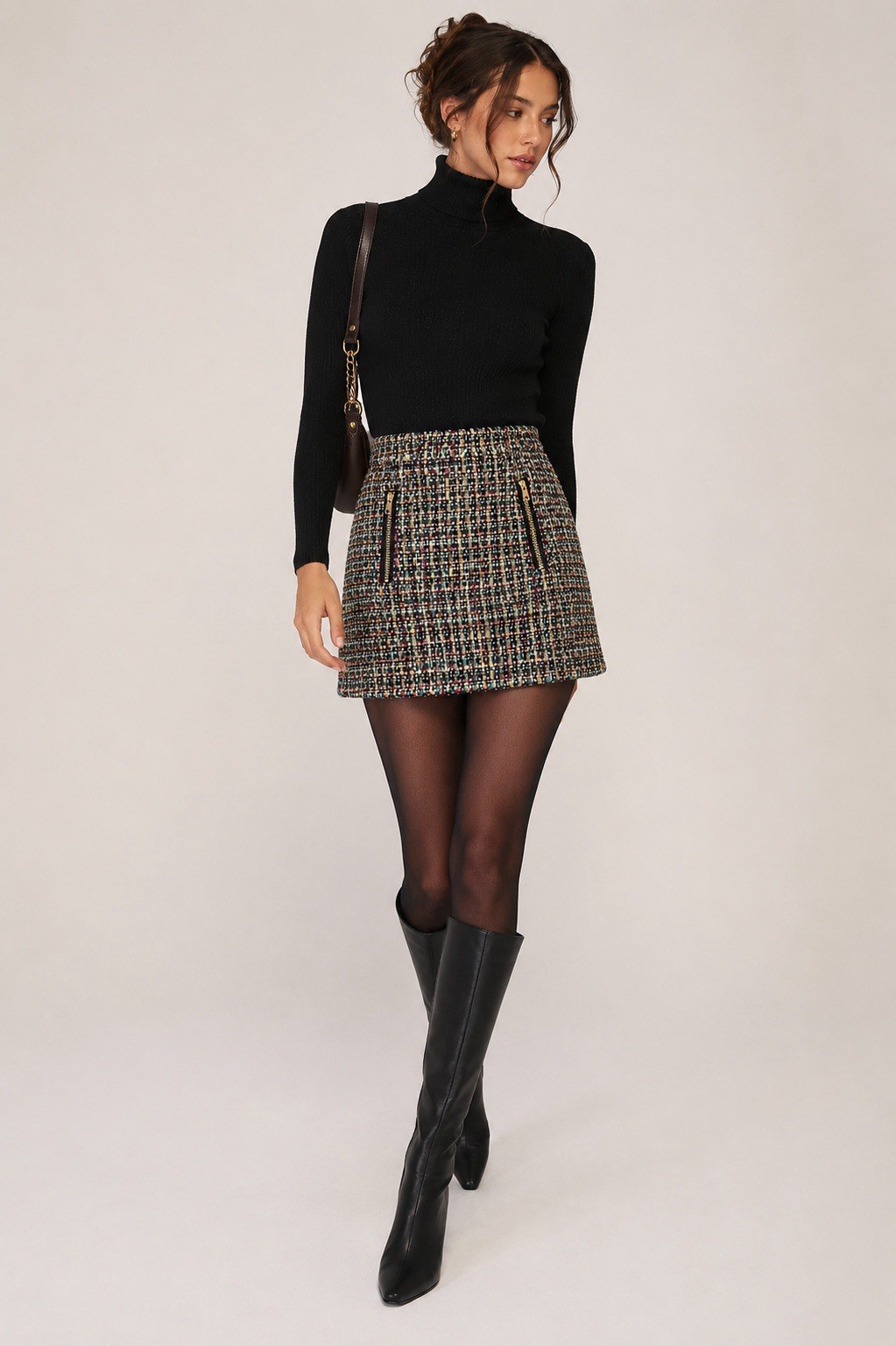 J. Crew Tweed Mini Skirt Womens Sz 0 Academia Wool Blend Preppy Gossip Girl A3