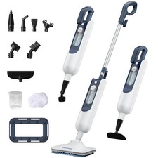 Steam Mop with 11 Attachments, 20-Second Heat-Up, 12 fl oz Tank, 22.9 ft Powe...
