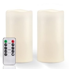 Homemory 6 x 4 Large Waterproof Outdoor Flameless Candles with Remote Control