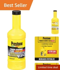 Prestone 12 oz Power Steering Fluid & Stop Leak – Protects and Revitalizes Seals