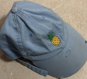 Pineapple Hat Blue Pineapple Adjustable Hat Blue Adult Size KBETHOS Vintage Hat