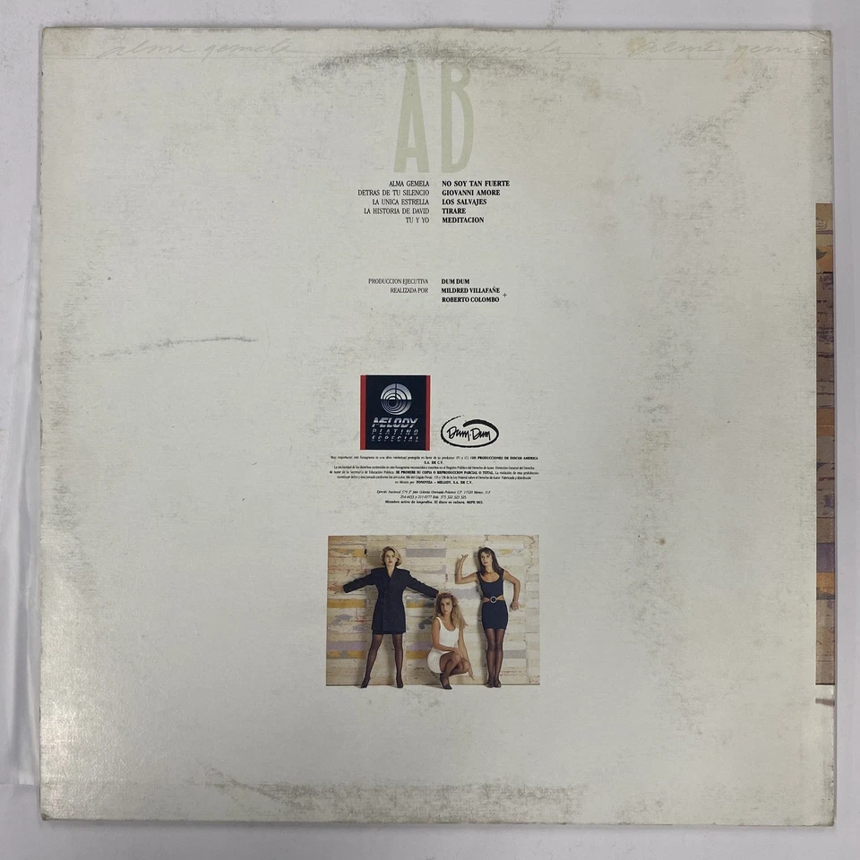 FLANS - ALMA GEMELA - 1988 MEXICAN LP GATEFOLD, LATIN POP Foto 2 de 4