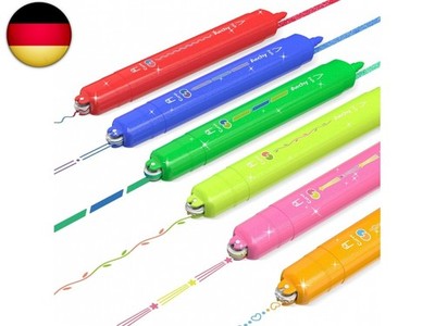 AECHY Glitzer Textmarker Set, Dual Tip Farbwechsel Stifte mit Glittereffekt, 6