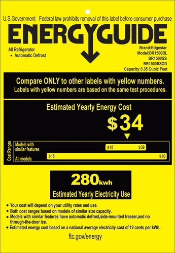 EdgeStar BR1500 15"W Kegerator Conversion Refrigerator - Black - Picture 11 of 11